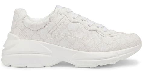 gucci white rhyton sneakers